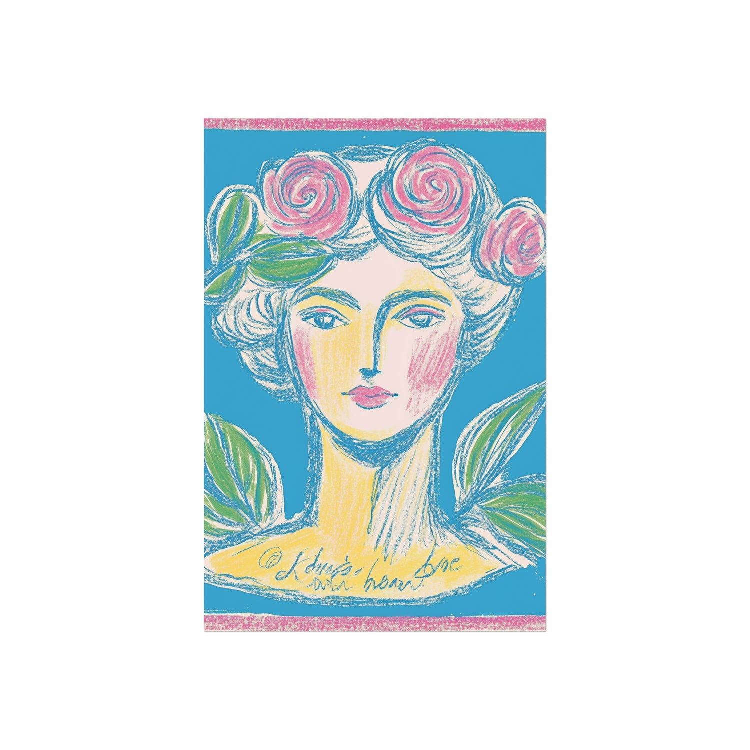 Rosette Muse - Feminine Vintage-Inspired Fine Art Poster