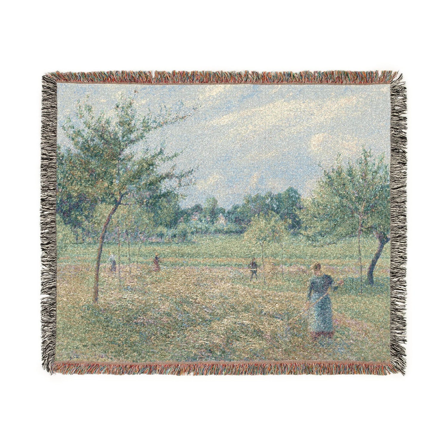 Haymaking at Éragny - Camille Pissarro Tapestry Blanket