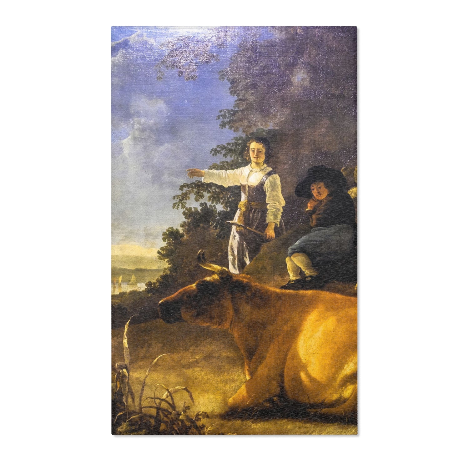 Cattle with Shepherds - Aelbert Cuyp Area Rug