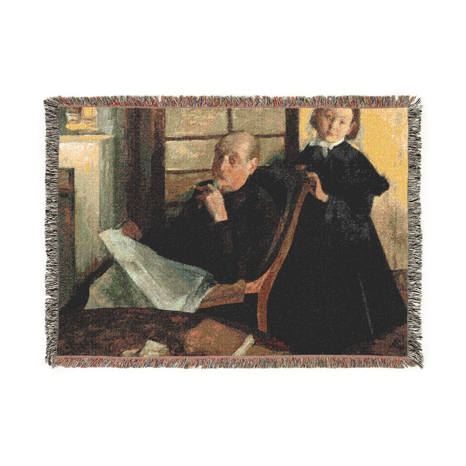 Henri Degas and His Niece Lucie Degas - Hilaire Germain Edgar Degas Tapestry Blanket