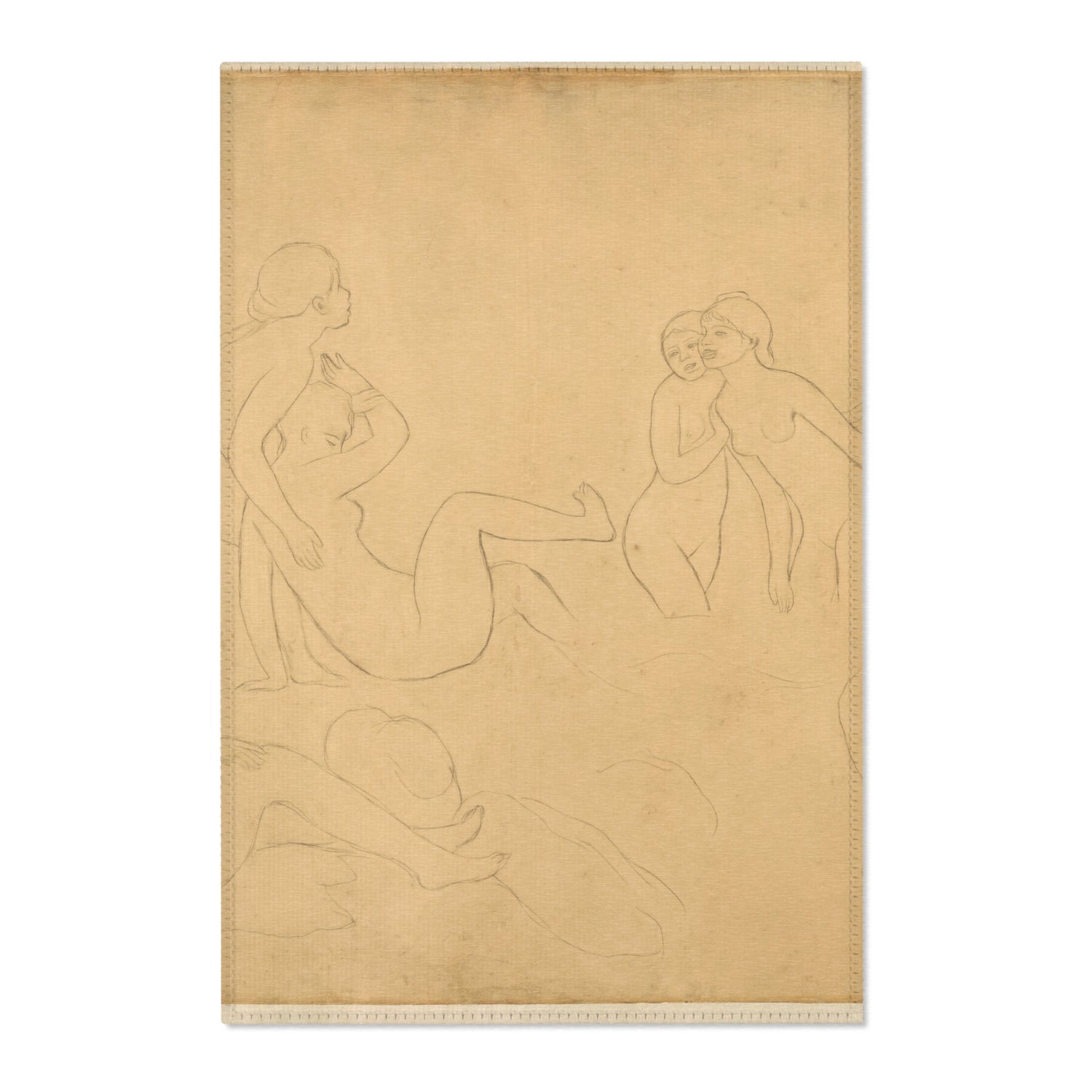 Bathers in a Forest - Pierre-Auguste Renoir Area Rug