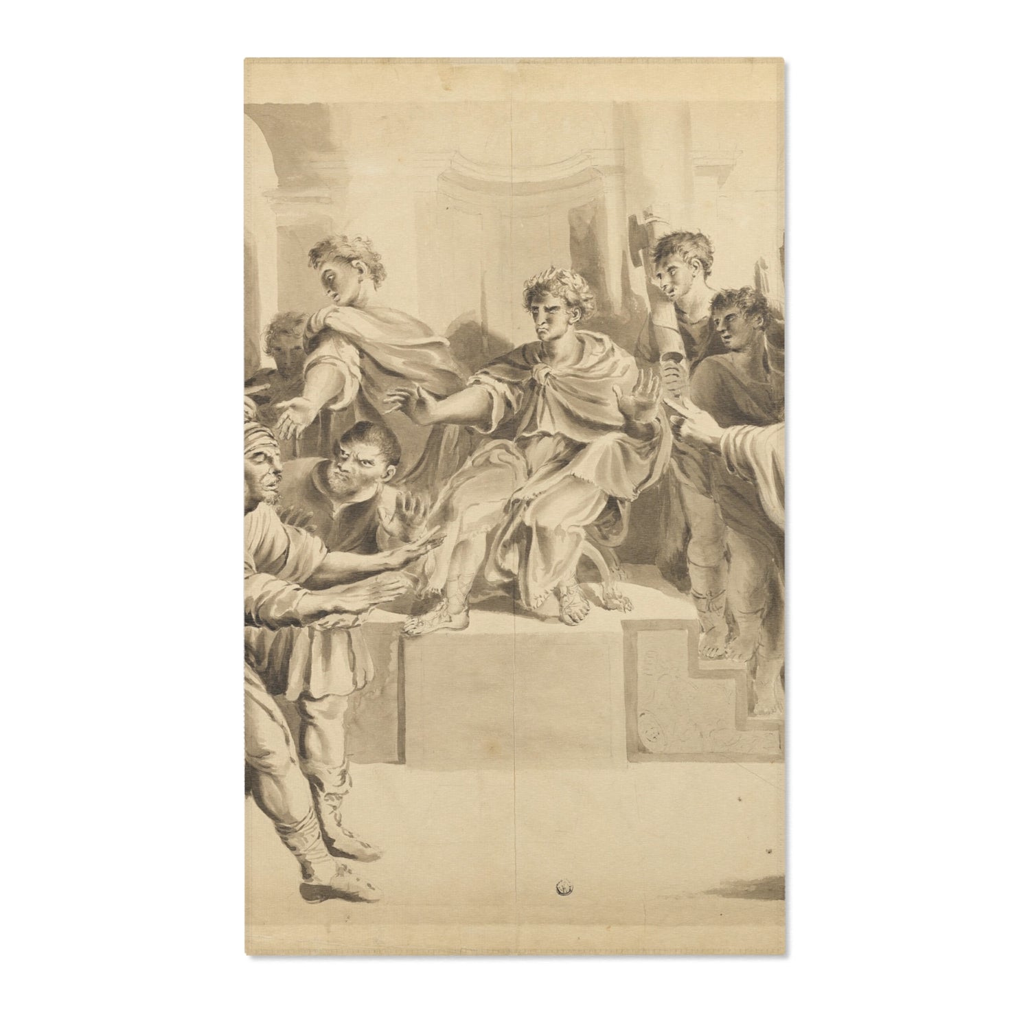 Blinding of Elymas - John Constable Area Rug