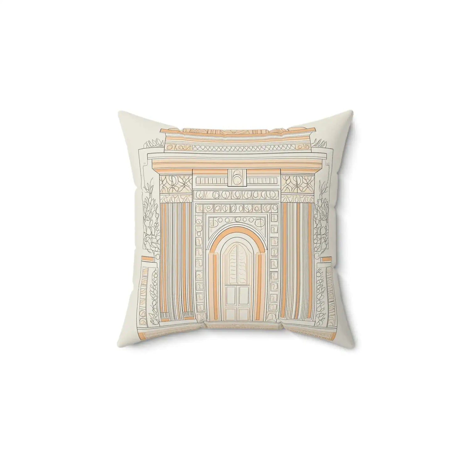 Classical Archway and Pillars Throw Pillow