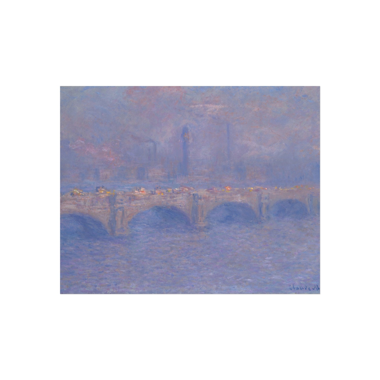 Claude Monet - Waterloo Bridge, Sunlight Effect | Fine Art Poster