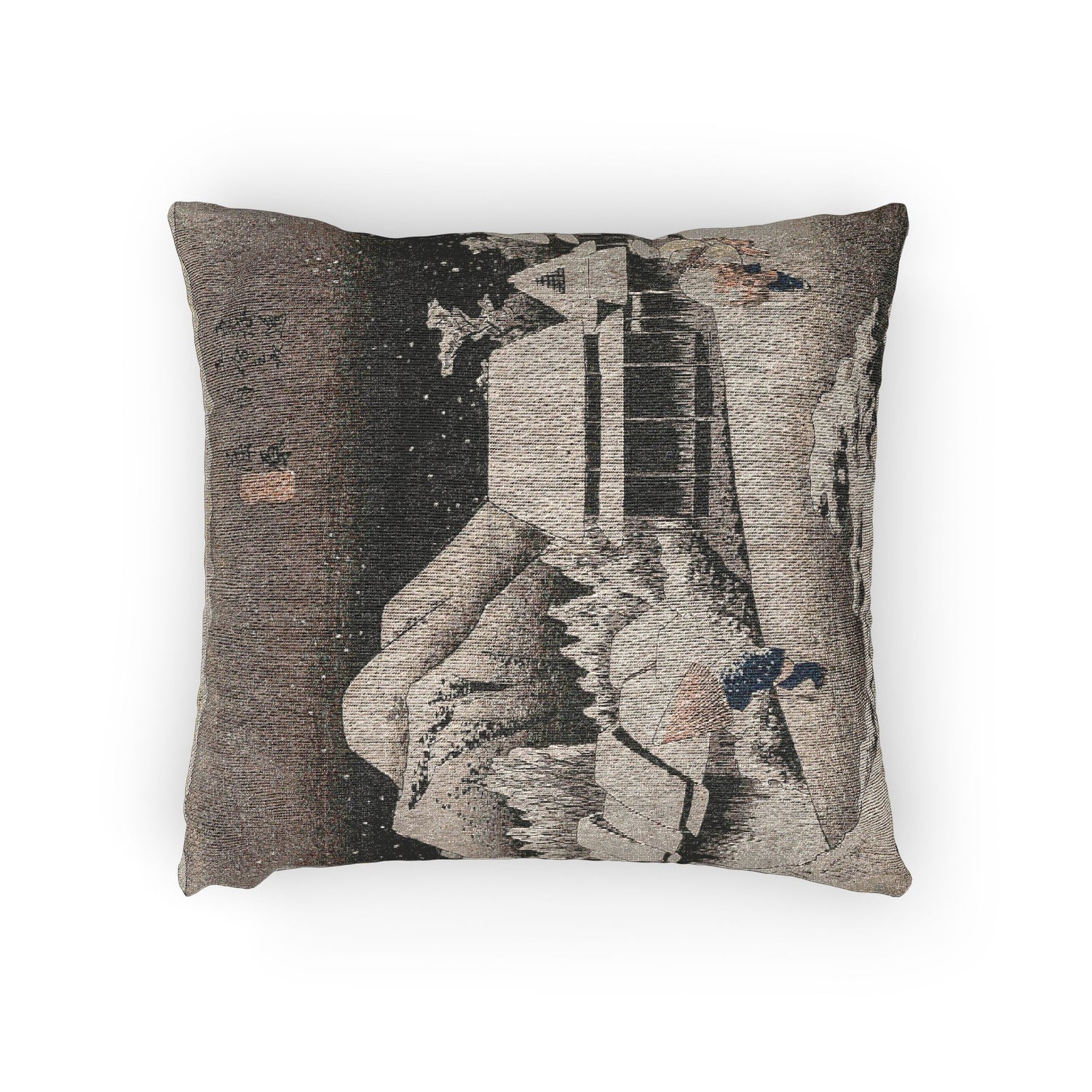 Evening Snow at Kambara Tokaido - Utagawa Hiroshige Pillow