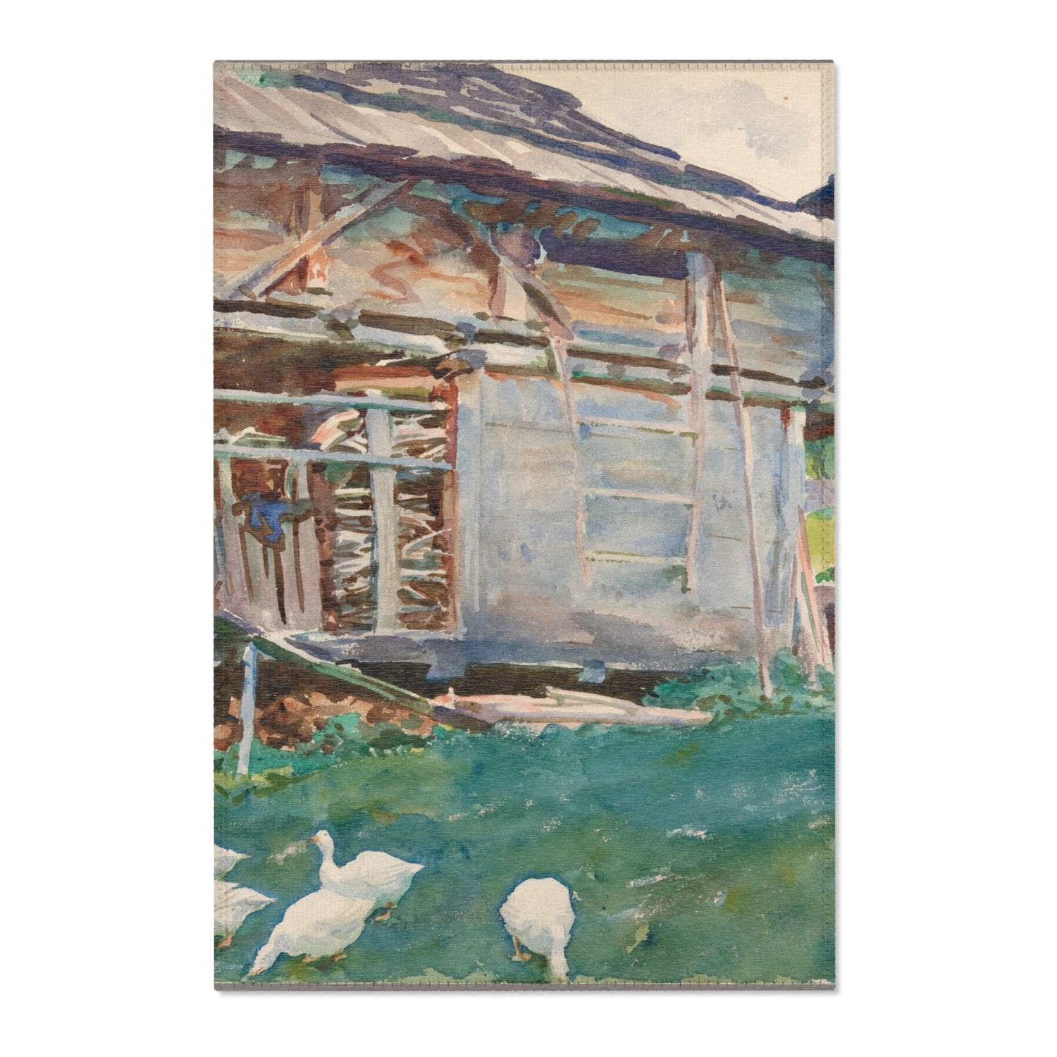 Woodsheds, Tyrol - John Singer Sargent Area Rug