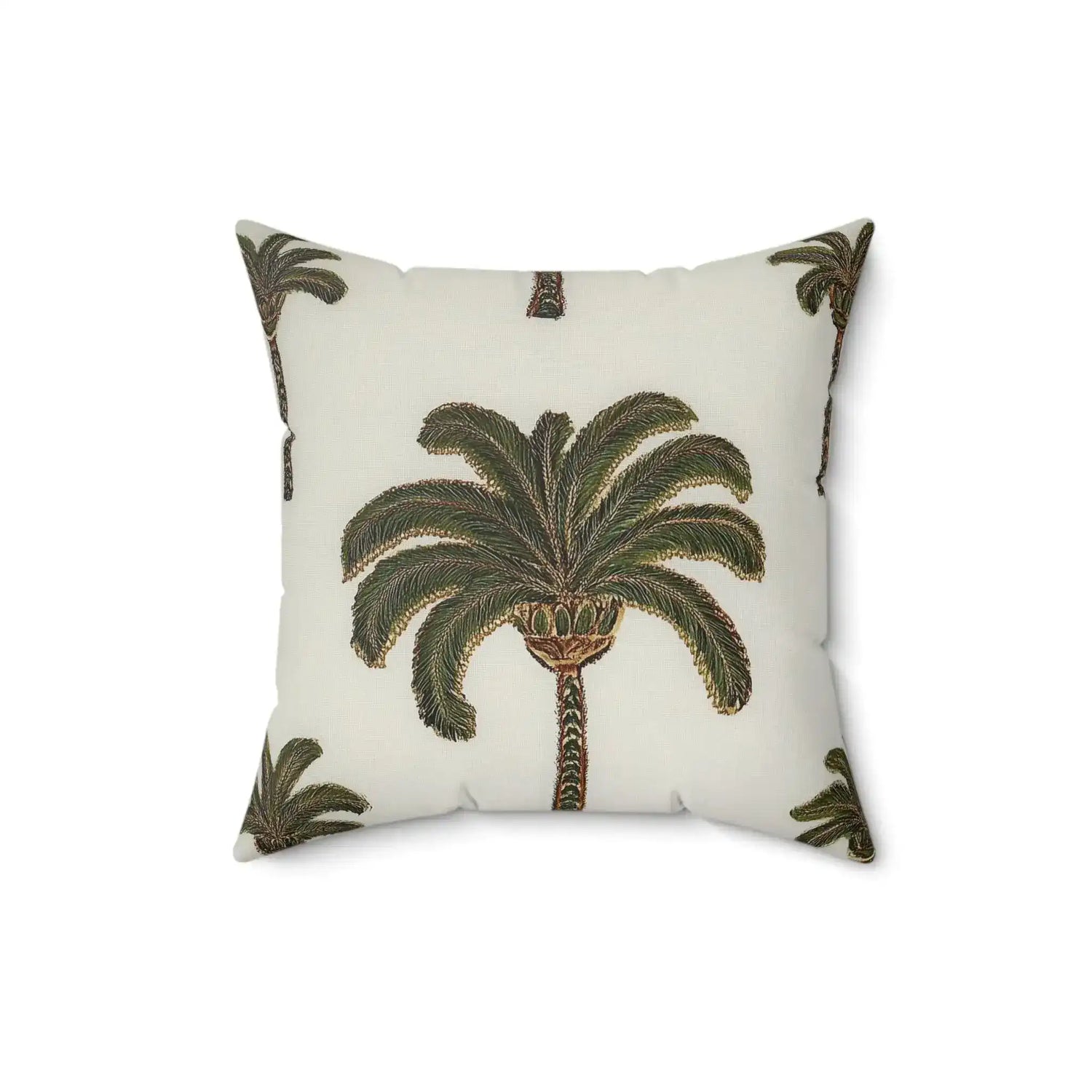Embroidered Palms Throw Pillow