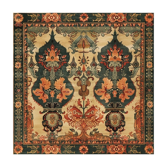Embark on a journey through the rich tapestry of Persian heritage with our captivating "Heritage of Persia Wool Hand Knotted Area Rug