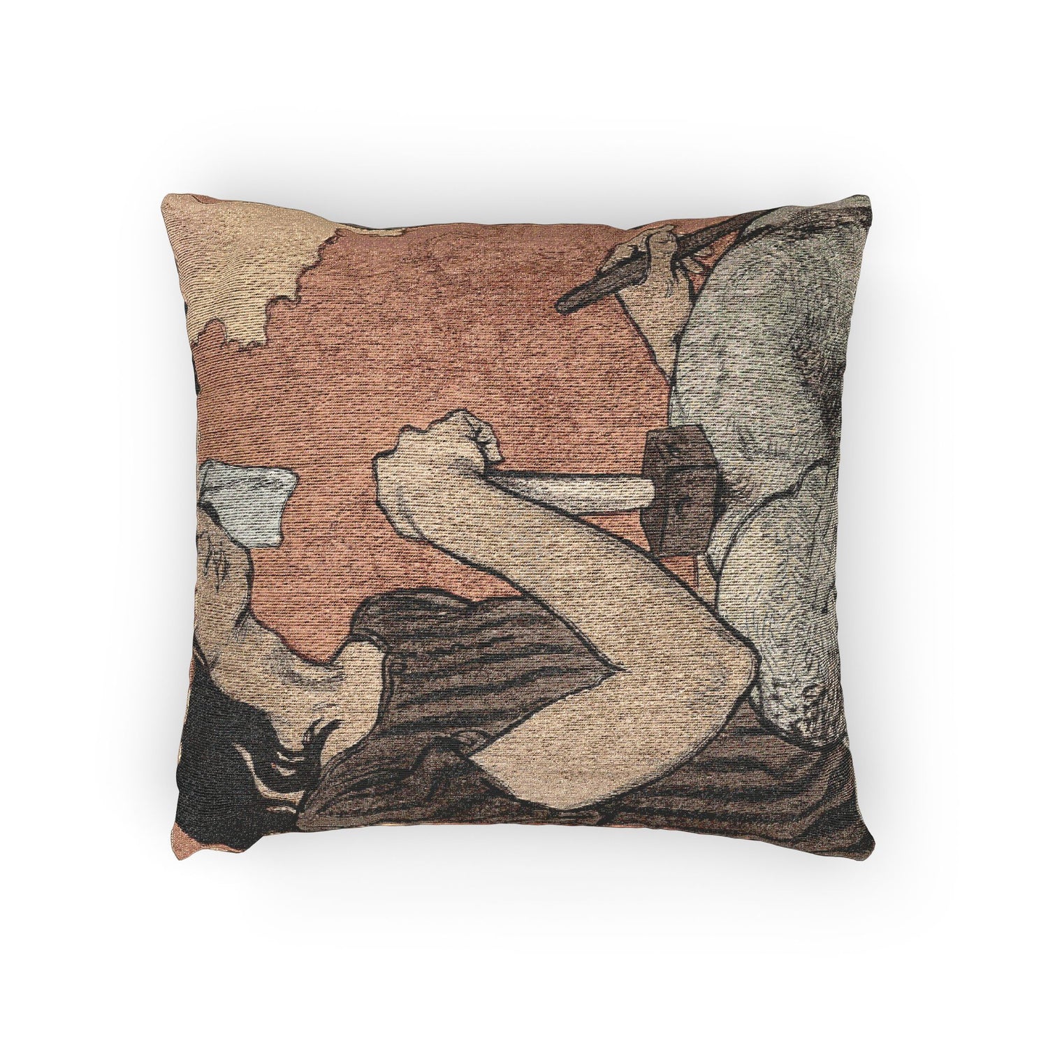 Sculptress - Eugène Grasset Pillow