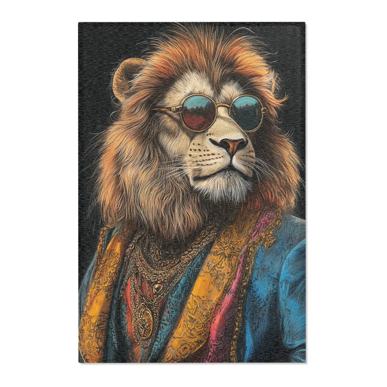 Majestic Swagger Lion King Accent Rug