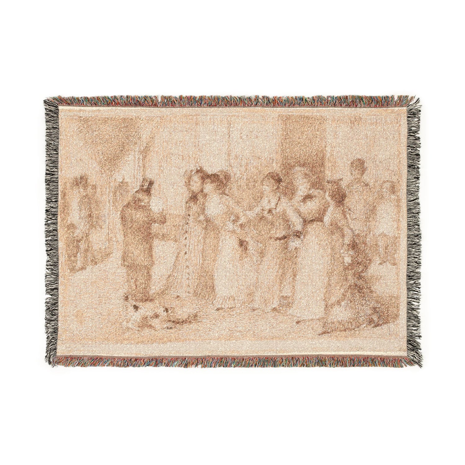 Workers' Daughters on the Outer Boulevard - Pierre-Auguste Renoir Tapestry Blanket
