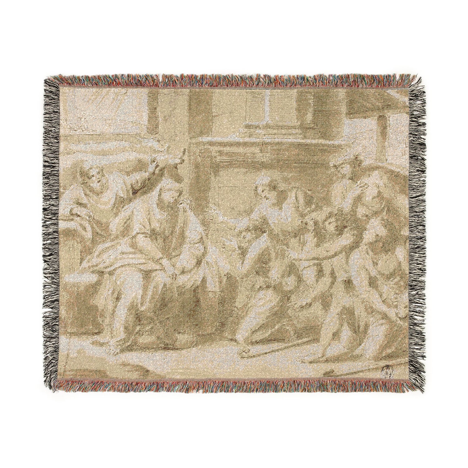 Adoration of the Shepherds - Nicolas Poussin Tapestry Blanket