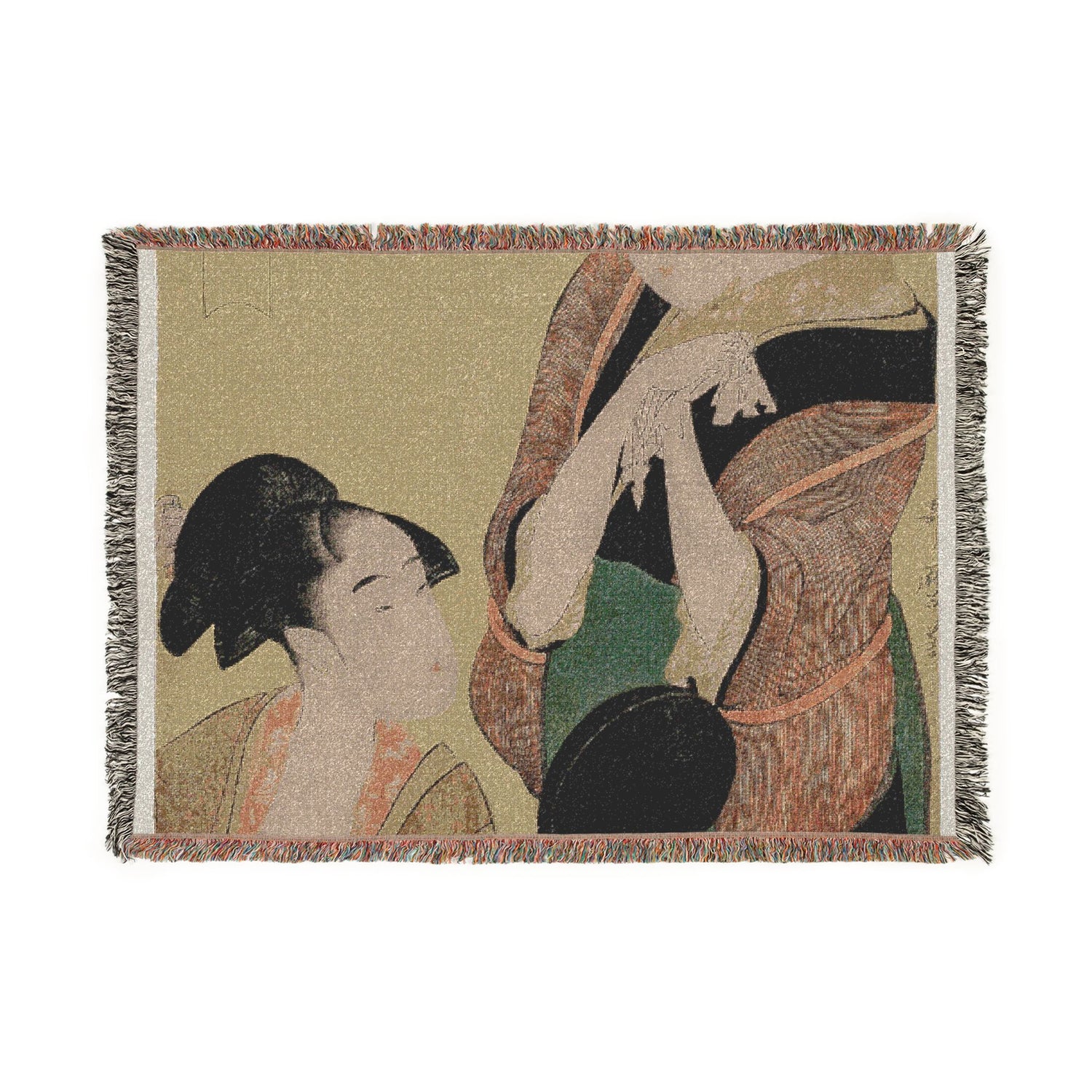 The Hour of the Snake - Kitagawa Utamaro Tapestry Blanket