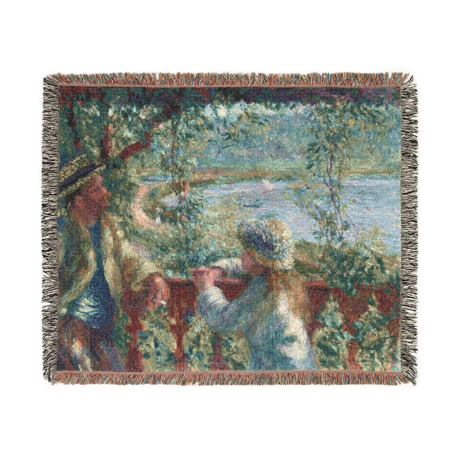 Near the Lake - Pierre-Auguste Renoir Tapestry Blanket