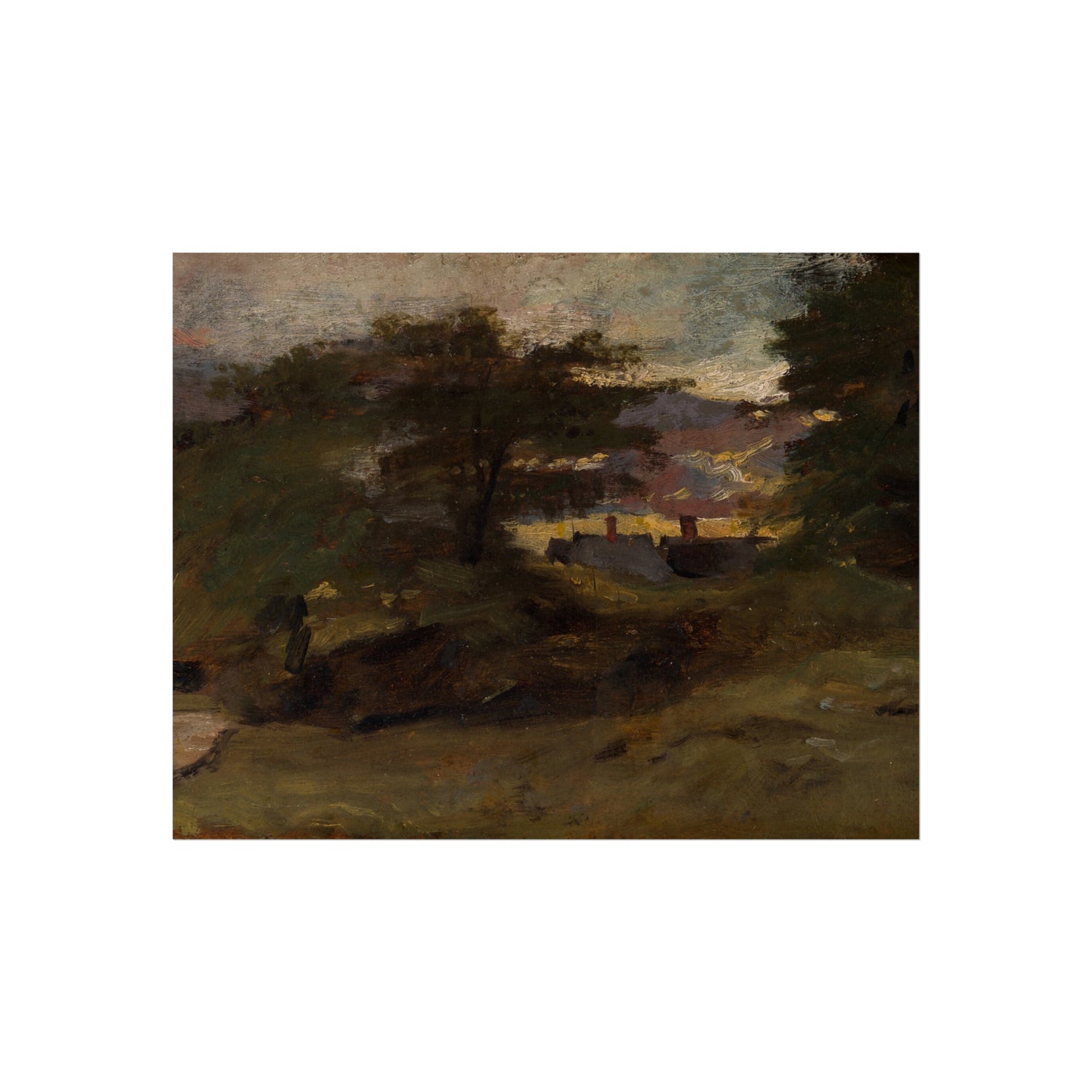 Landscape with Cottages - John Constable Fine Art Poster