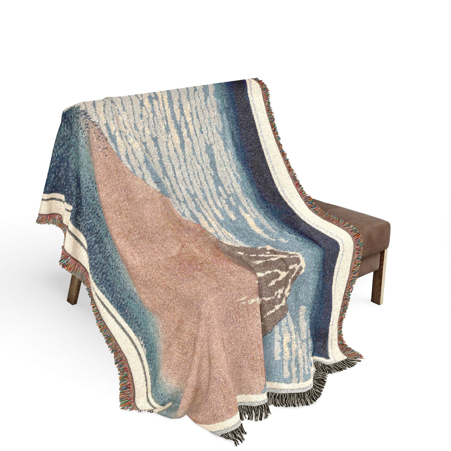 South Wind, Clear Sky, from Thirty-Six Views of Mount Fuji Woven Throw Blanket