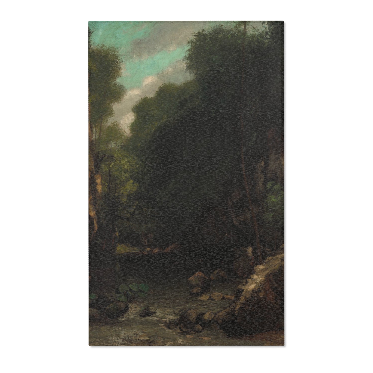 The Valley of Les Puits-Noir - Gustave Courbet Area Rug