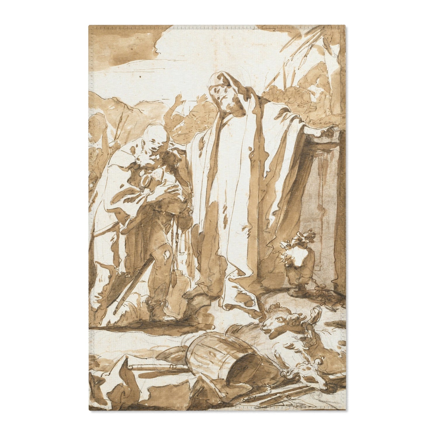 The Meeting of Abraham and Melchizedek - Giovanni Battista Tiepolo Area Rug