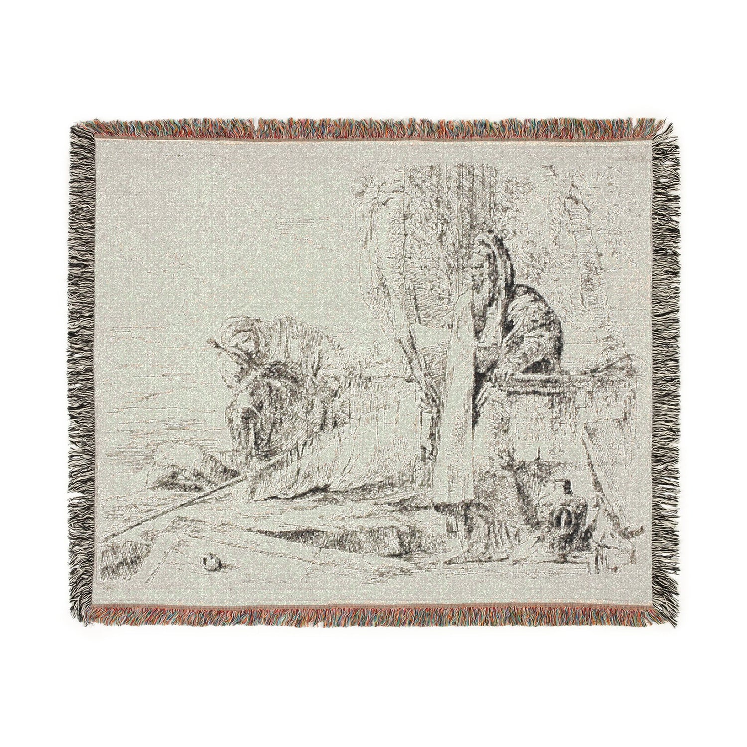 Standing Philosopher and Two Other Figures - Giovanni Battista Tiepolo Tapestry Blanket