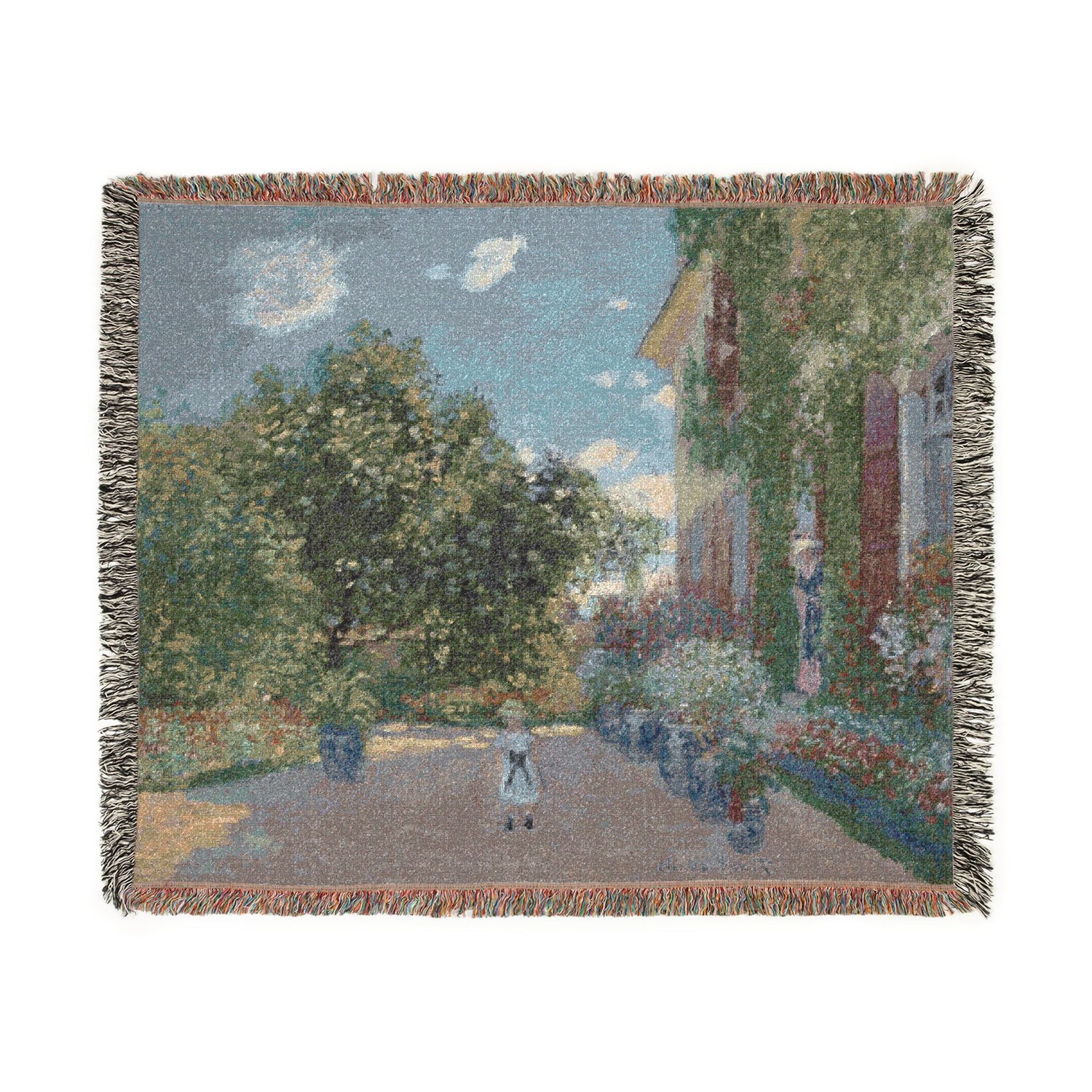 The Artist's House at Argenteuil - Claude Monet Tapestry Blanket