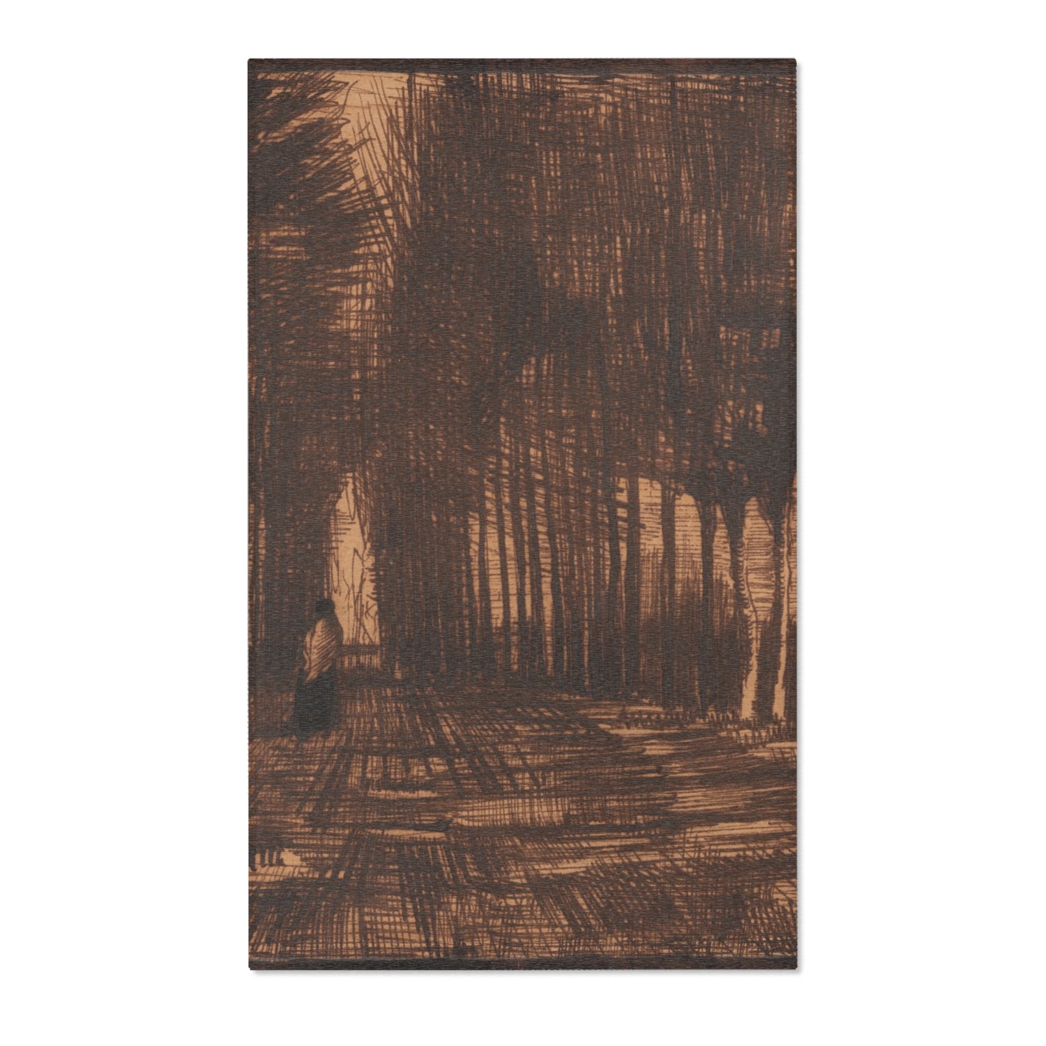 Avenue of Pollard Birches and Poplars - Vincent van Gogh Area Rug