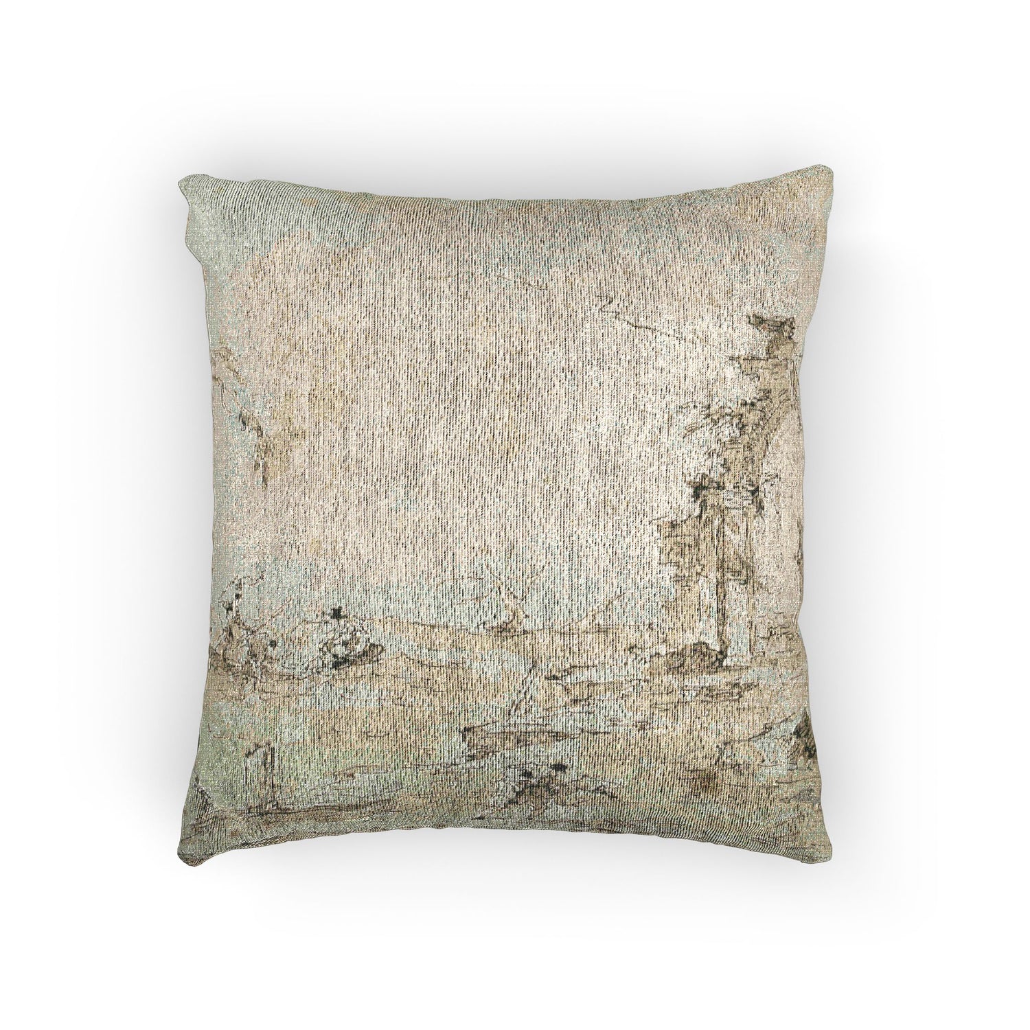 Capriccio with a Squall on the Lagoon - Francesco Guardi Pillow