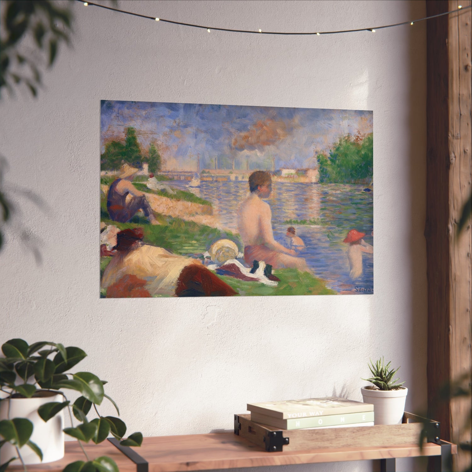 Final Study for Bathers at Asnières - Georges Seurat Fine Art Poster