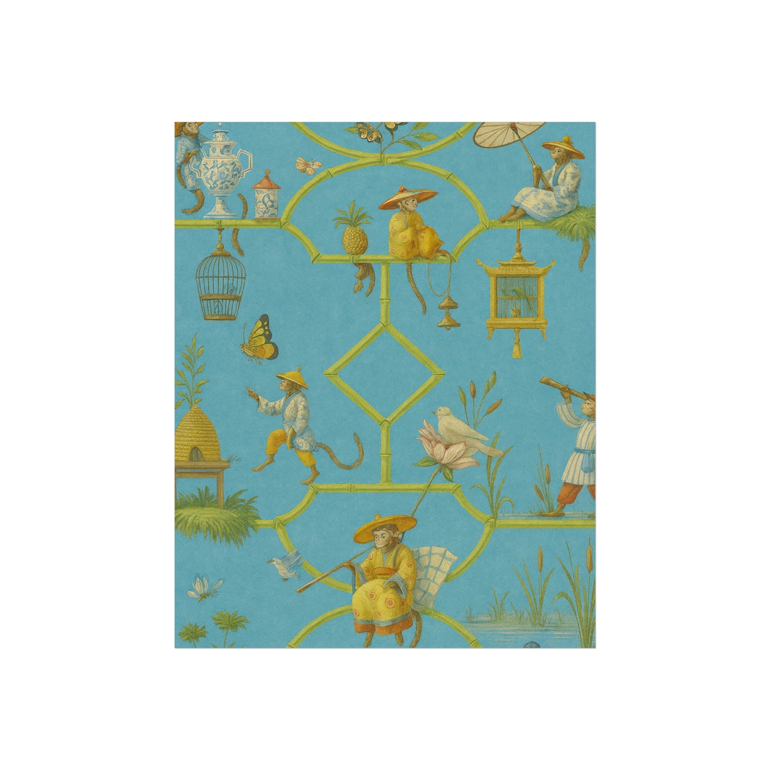 Chinoiserie Monkey Business Fine Art Poster