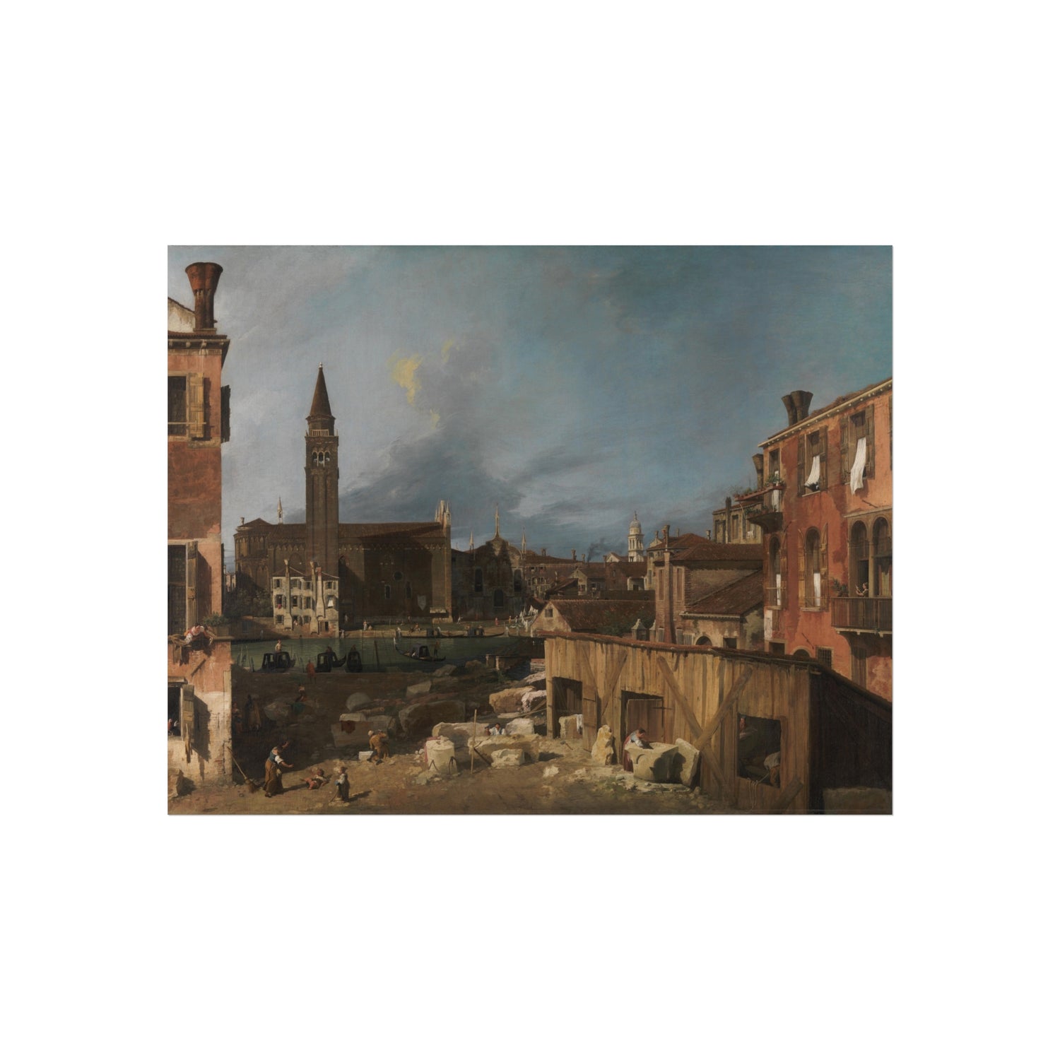 The Stonemason's Yard - Canaletto Fine Art Poster
