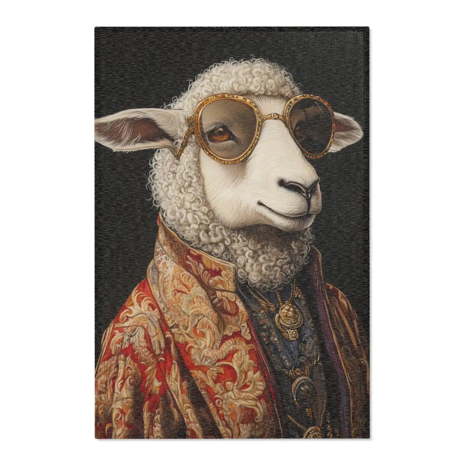 Lord of the Flock Regal Sheep Accent Rug