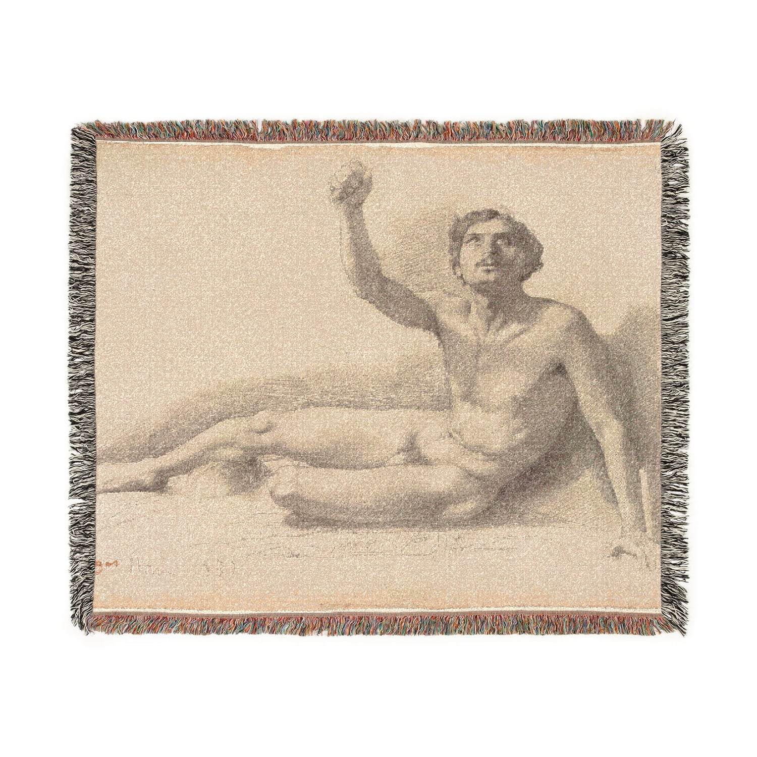 Study of a Male Nude - Hilaire Germain Edgar Degas Tapestry Blanket