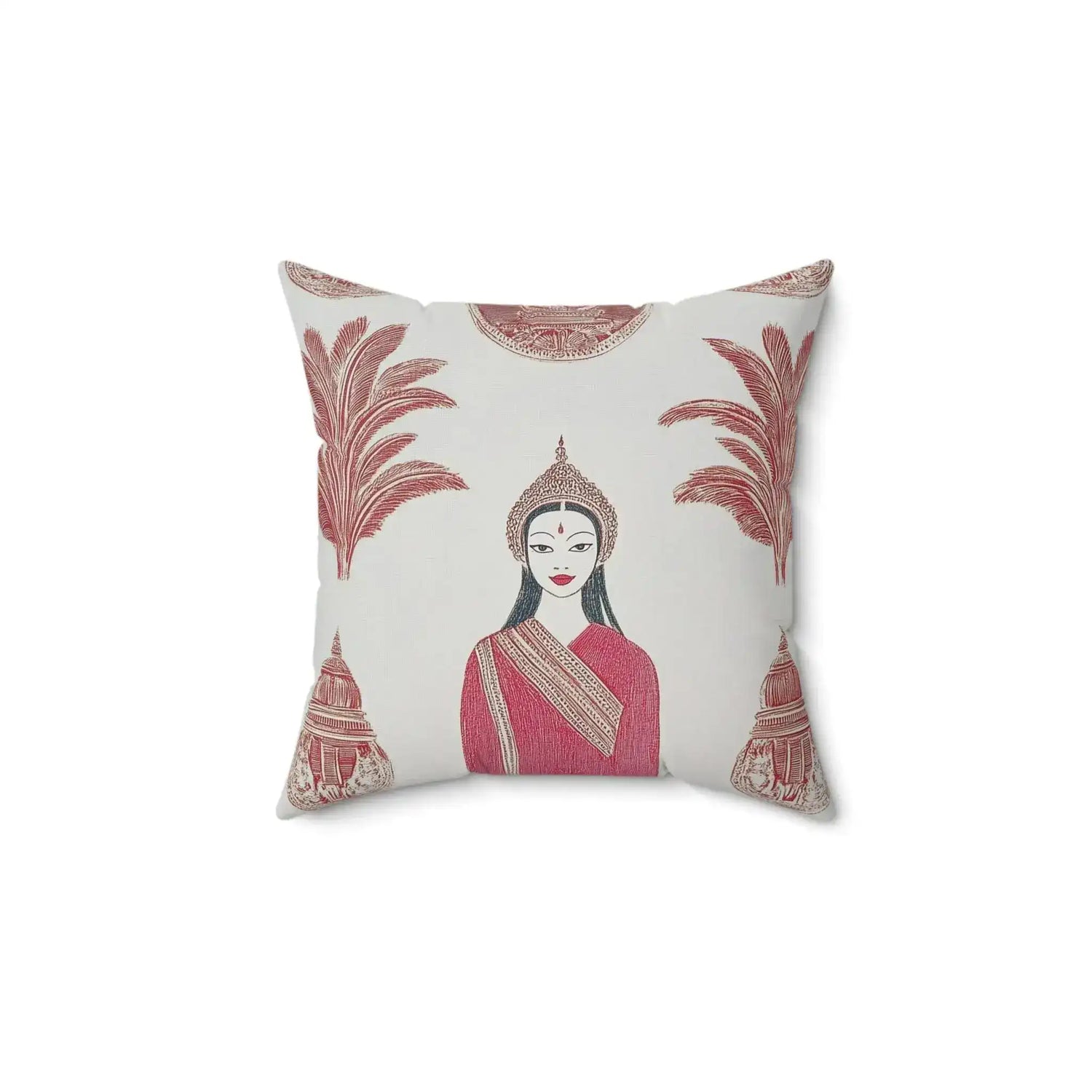 Thai Heritage Lady Throw Pillow