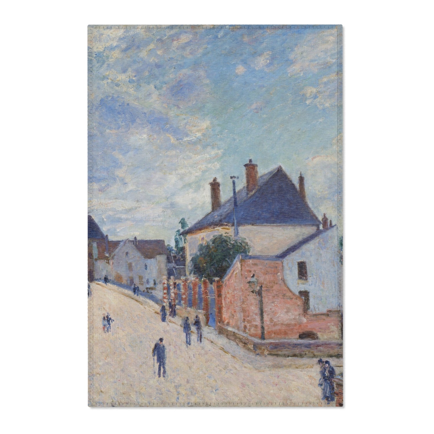 Street in Moret - Alfred Sisley Area Rug
