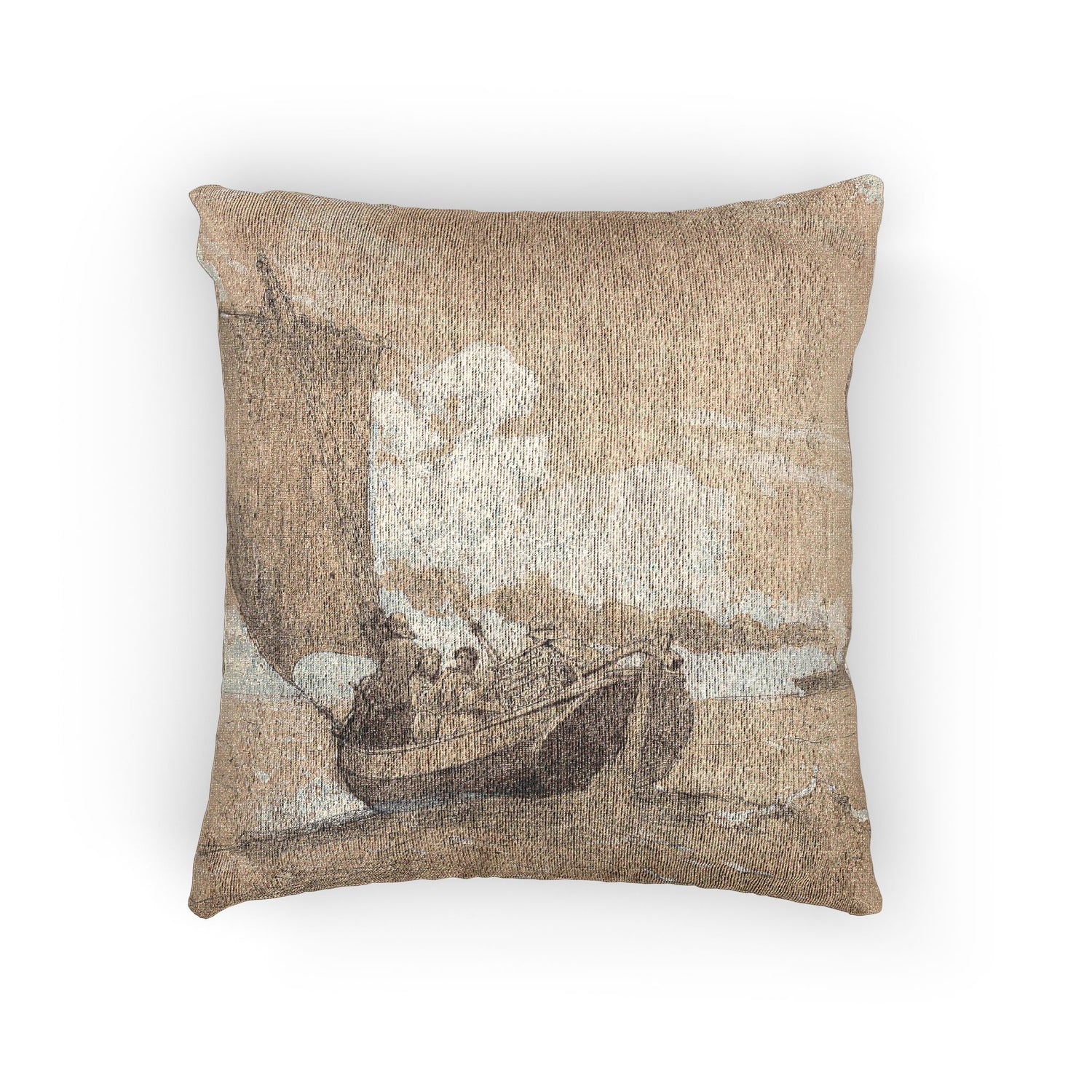 Winslow Homer - Fishing off Scarborough | Woven Pillow