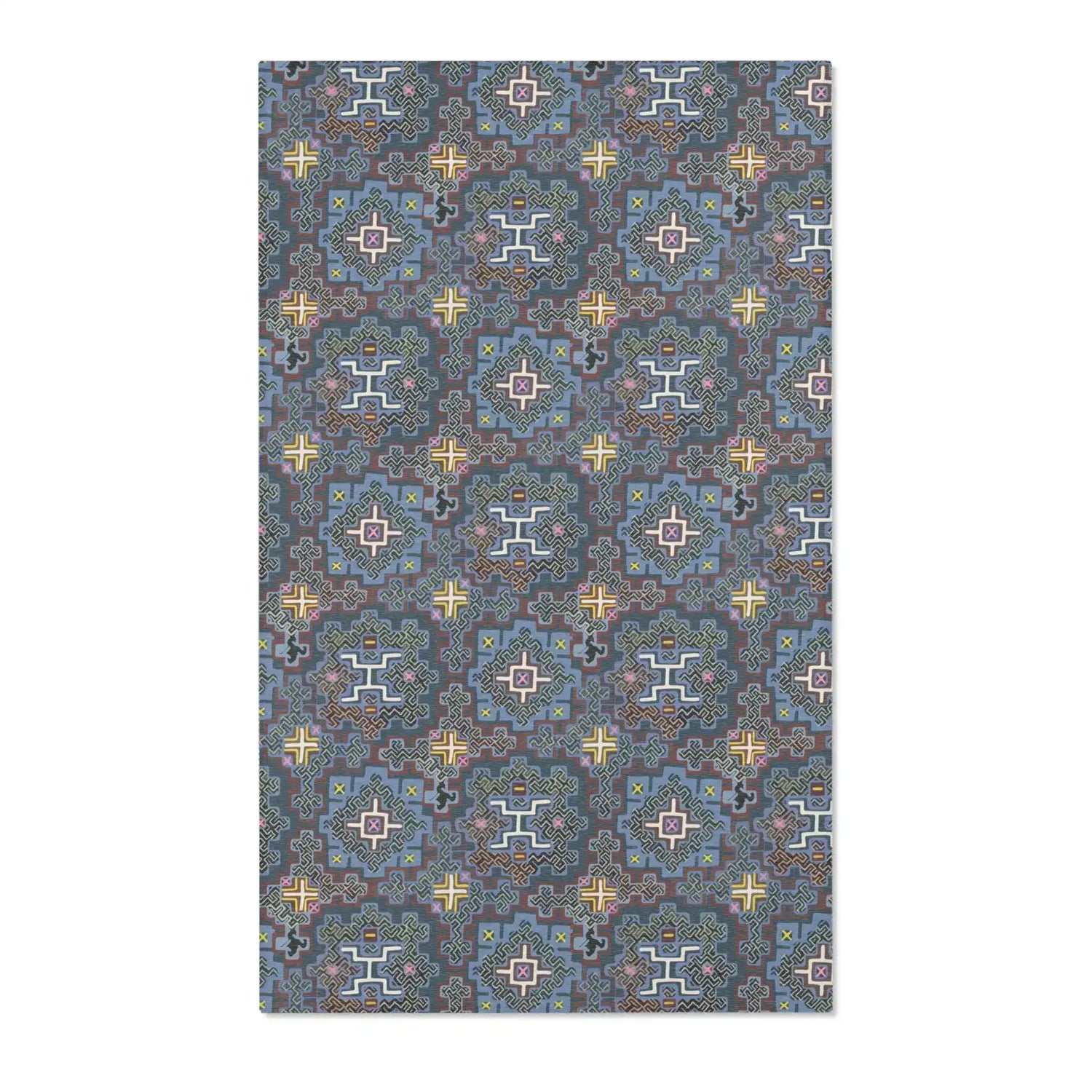 Indigo Maze Geo Accent Rug
