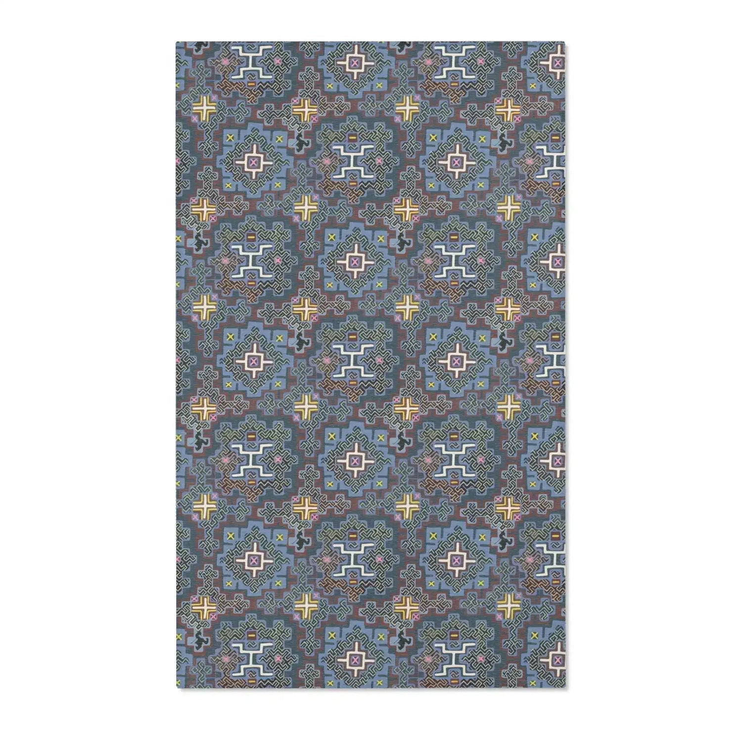 Indigo Maze Geo Accent Rug
