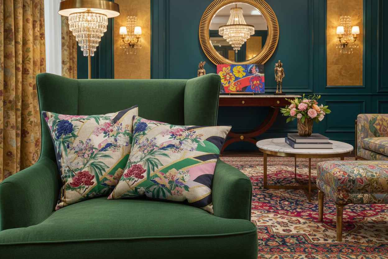 Opulent Garden Stripe Throw Pillow