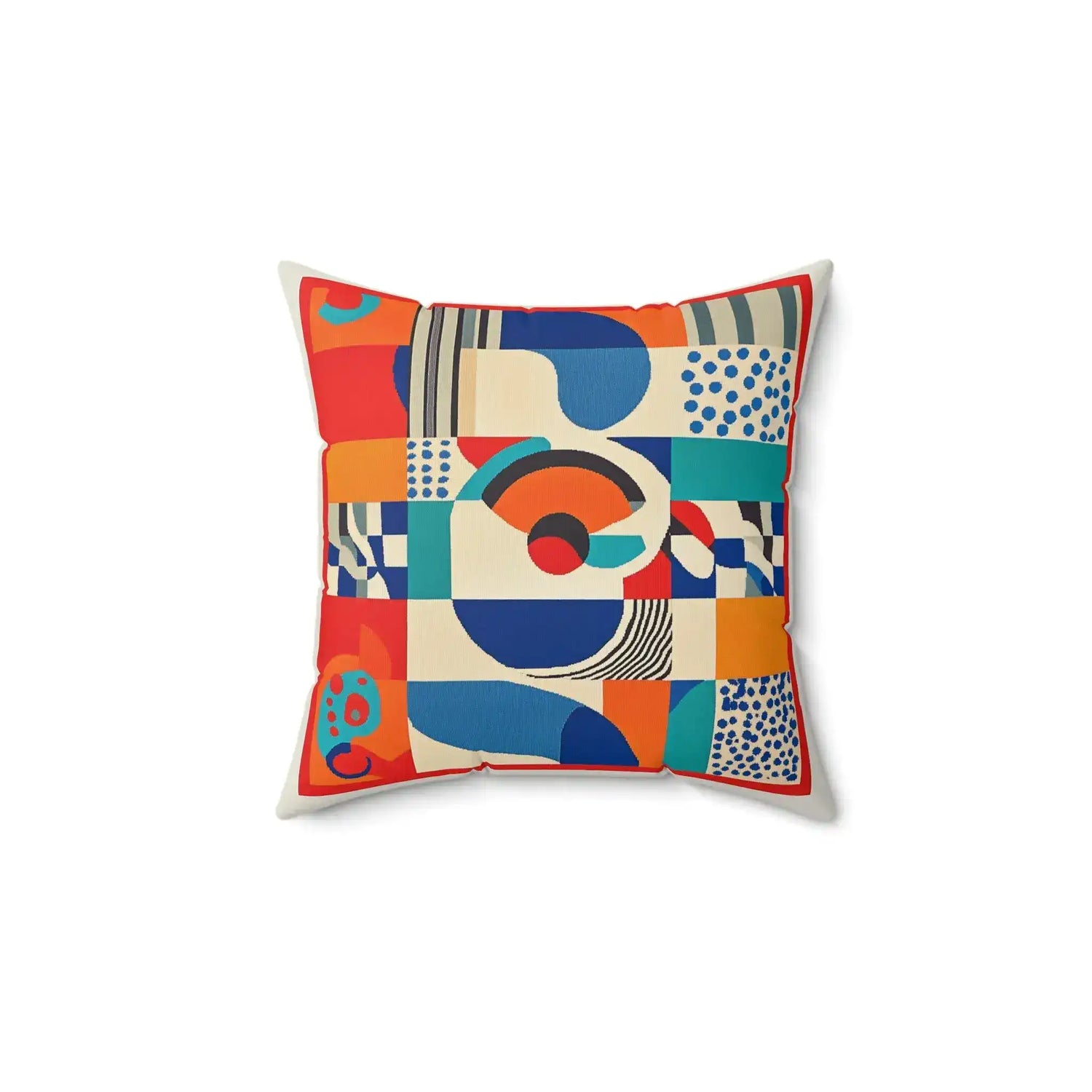 Maximalist Abstract Geometric Throw Pillow