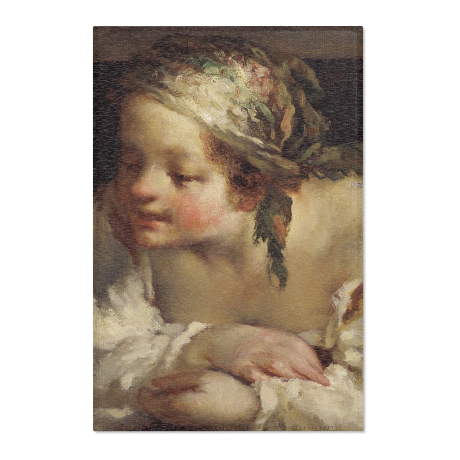 Young Woman - Jean François Millet Area Rug