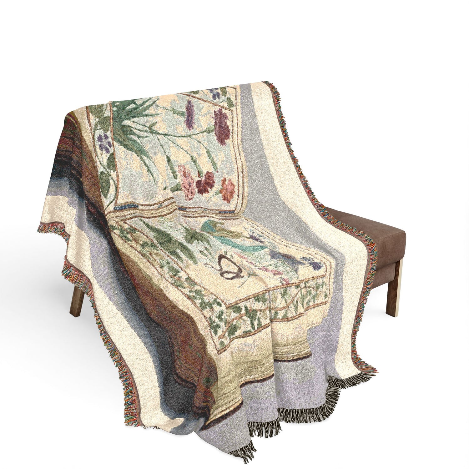 Florilegium (A Book of Flower Studies) Woven Throw Blanket