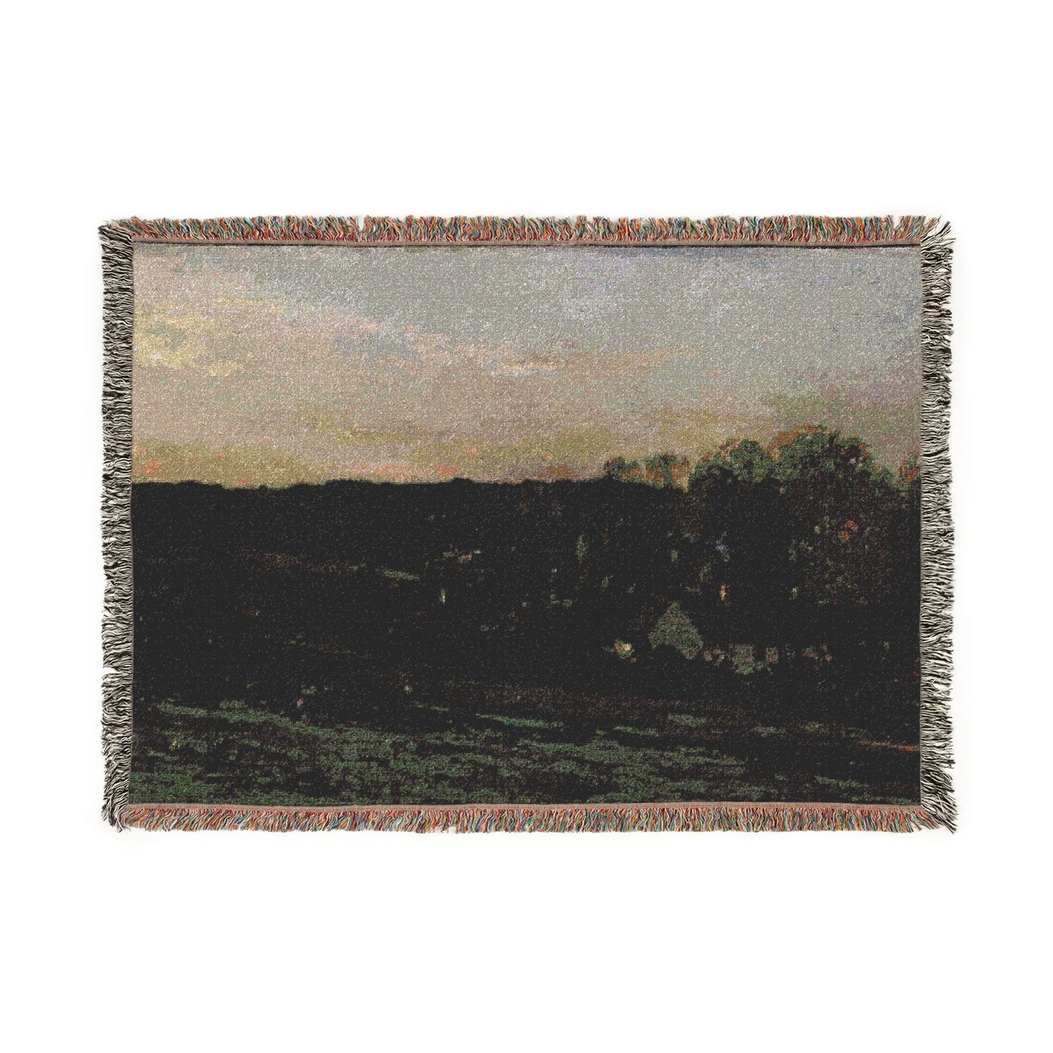 House of Mère Bazot - Charles François Daubigny Tapestry Blanket