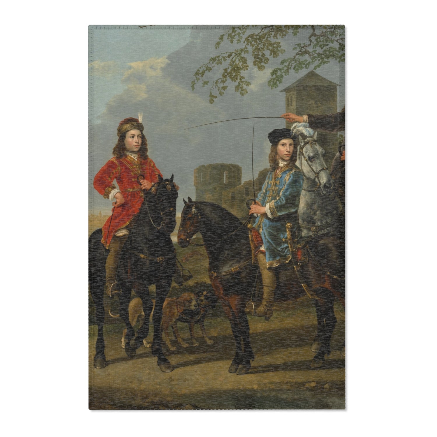 Equestrian Portrait of Cornelis and Michiel Pompe Area Rug