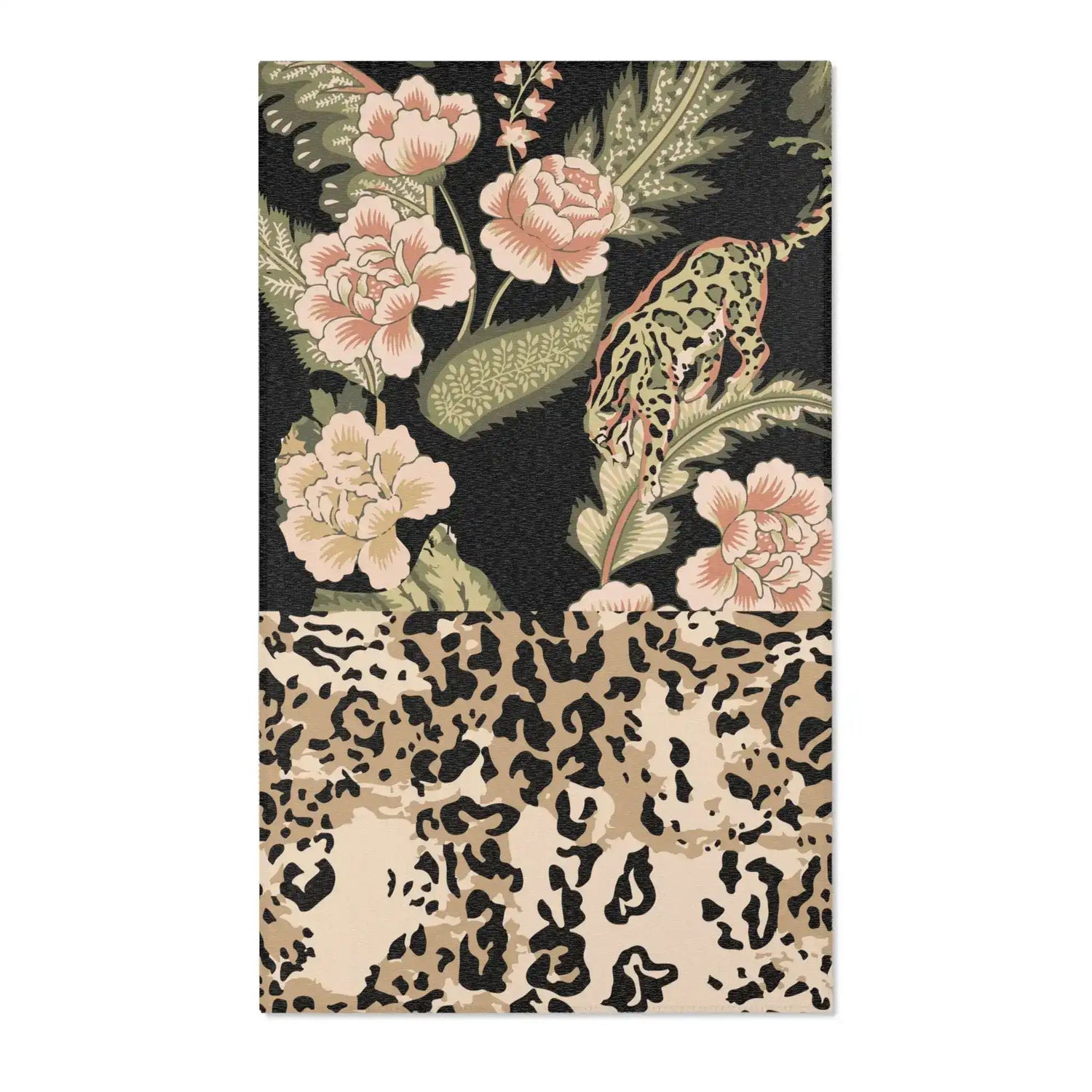 Jungle Drip Leopard Accent Rug