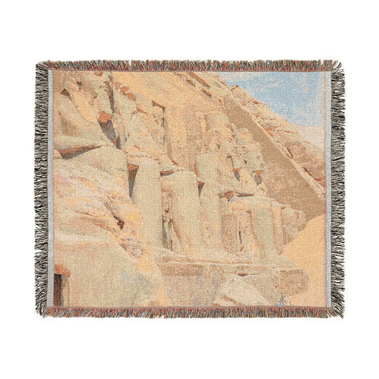 The Great Temple of Abu Simbel Woven Throw Blanket