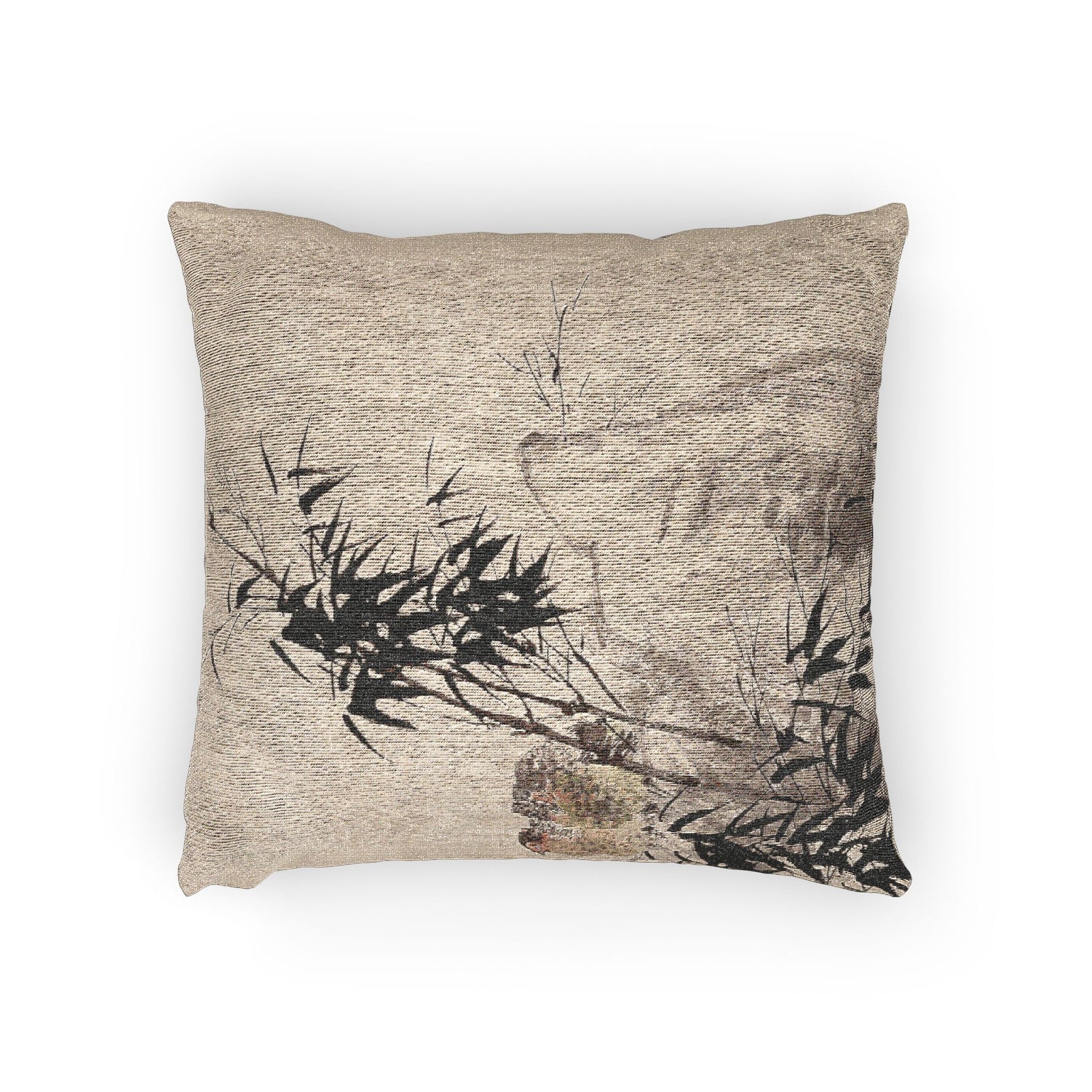 049_partridges-and-bamboo | Woven Pillow - MAIA HOMES