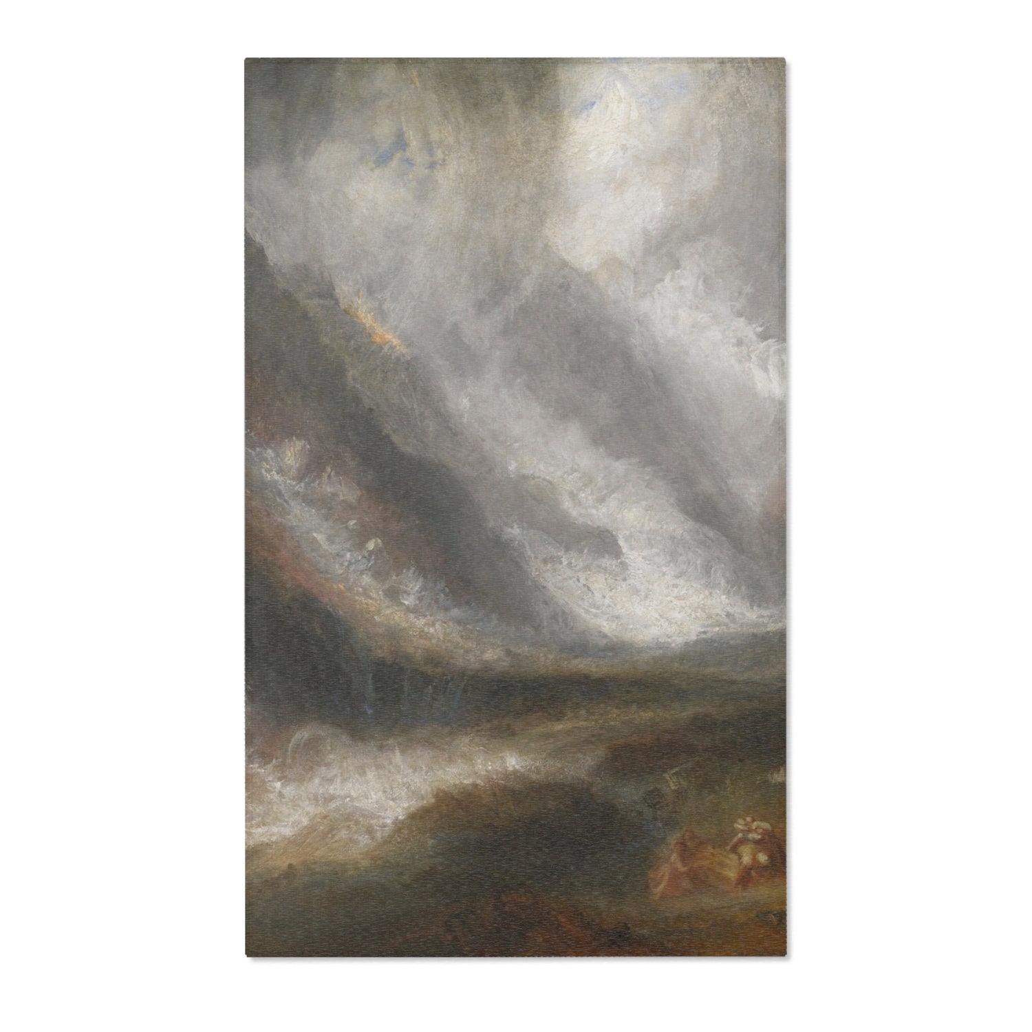 Valley of Aosta Snowstorm, Avalanche - Joseph Mallord William Turner Area Rug