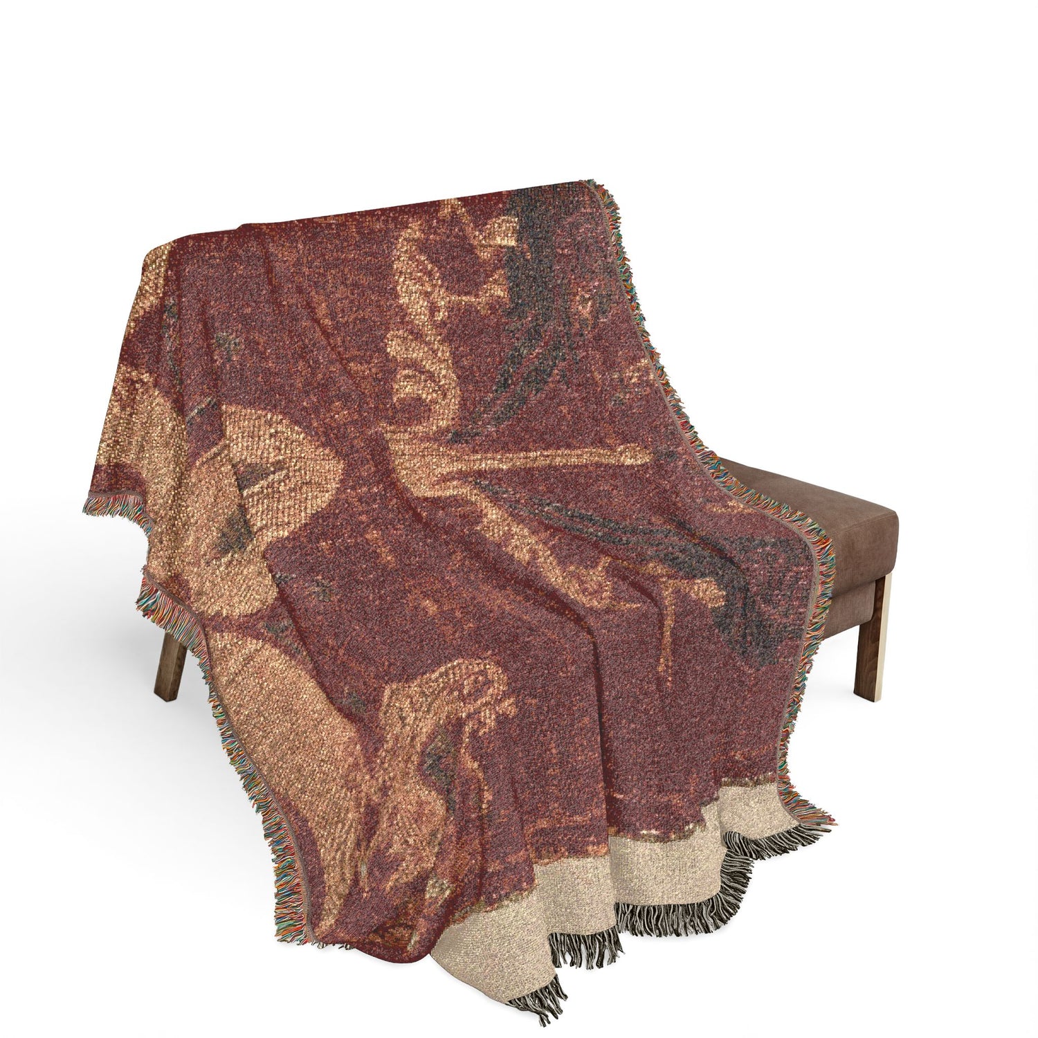 Palmettes and Birds from a Tunic or Curtain Woven Throw Blanket