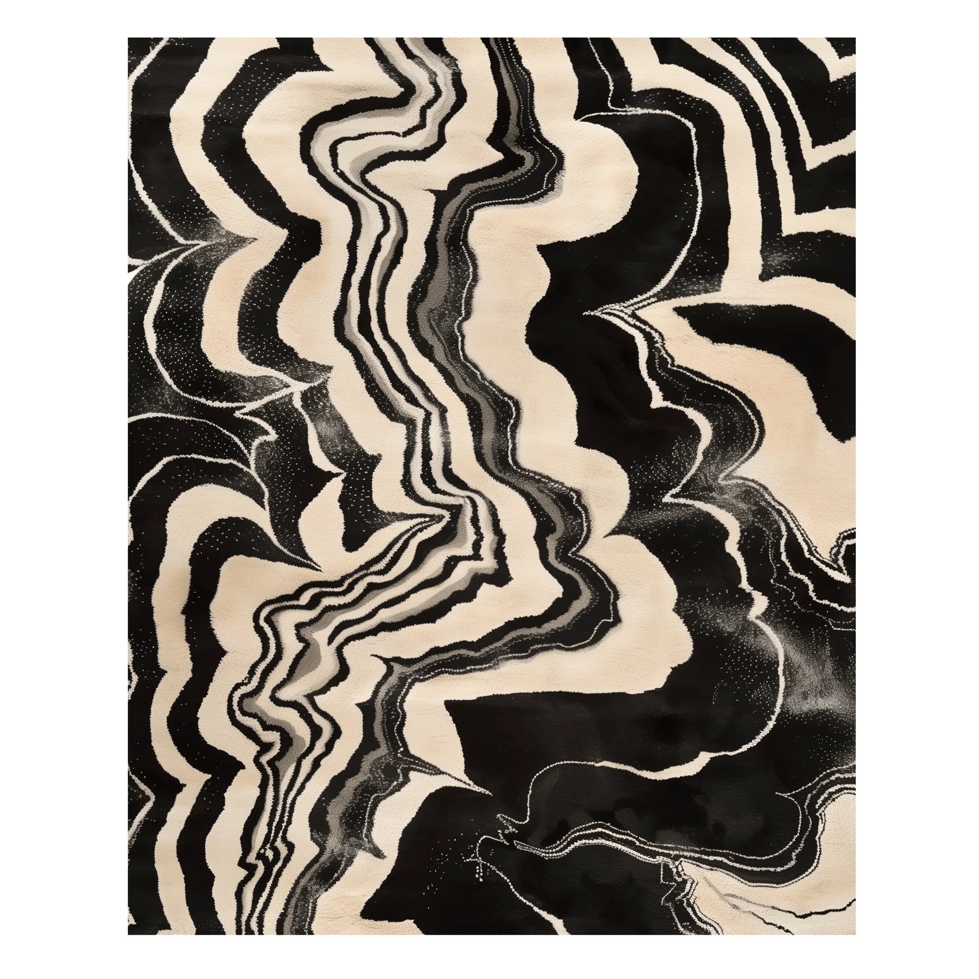 Ink Drift Hand Tufted Rug