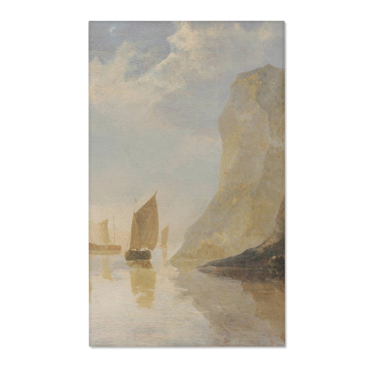 View on the Rhine - Aelbert Cuyp Area Rug