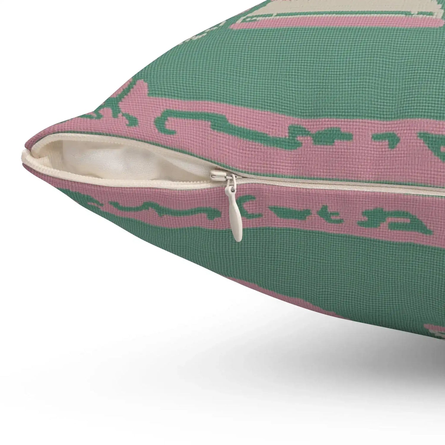 Vintage Floral Pitchers Throw Pillow